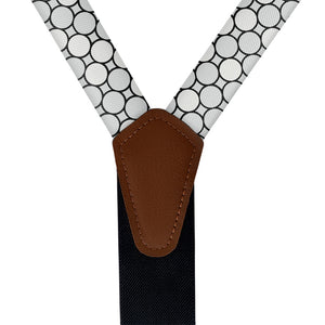 Syracuse Dots Suspenders - Vegan Leather Y-Back - Knotty Tie Co.