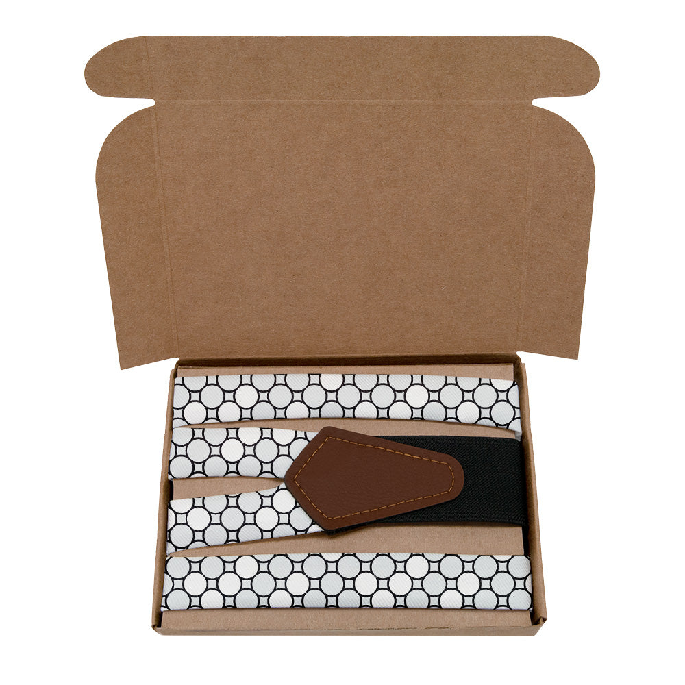 Syracuse Dots Suspenders - Kraft Gift Box Packaging - Knotty Tie Co.