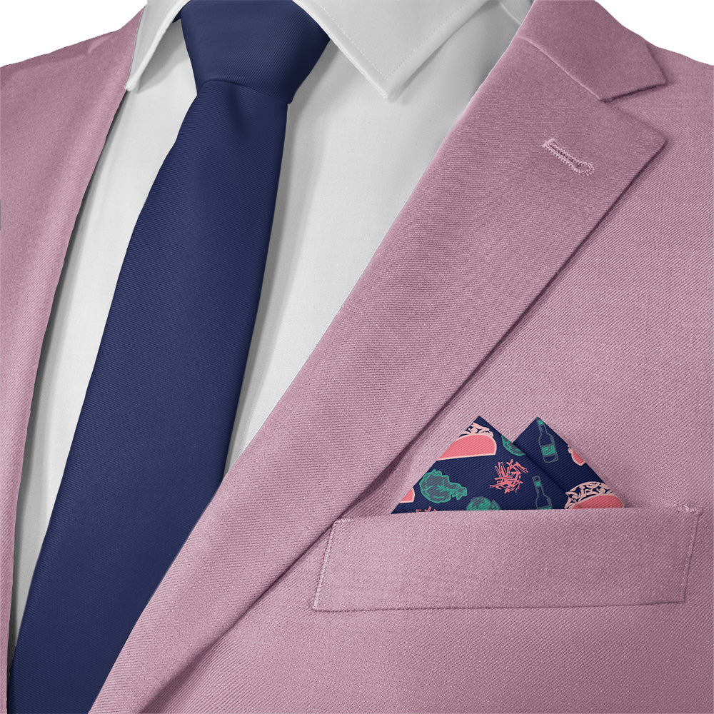 Taco Tuesday Pocket Square - Matching Necktie- Knotty Tie Co.