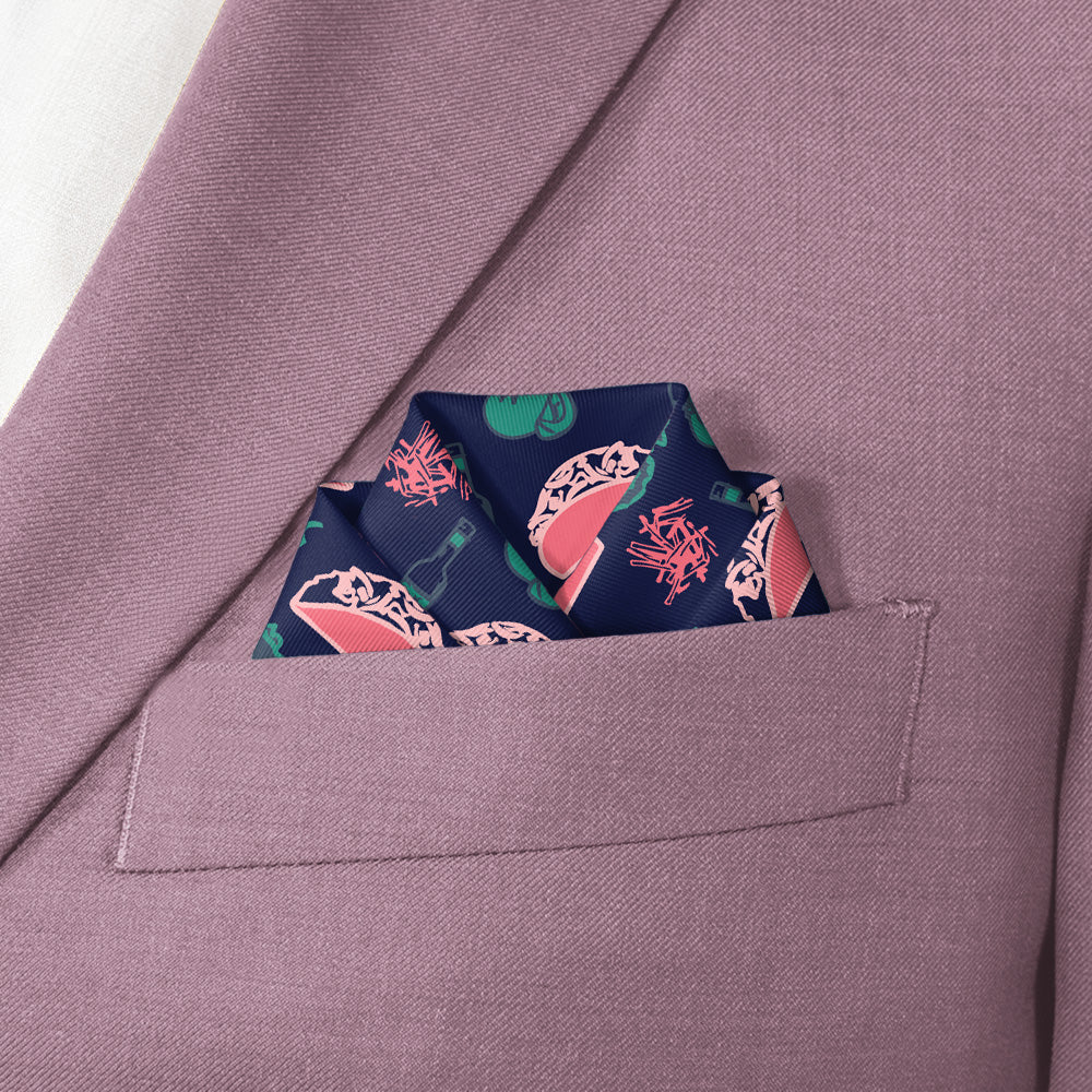 Taco Tuesday Pocket Square - Scalloped Fold - Knotty Tie Co.