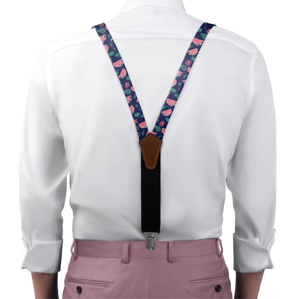 Taco Tuesday Suspenders - On Model Front View - Knotty Tie Co.