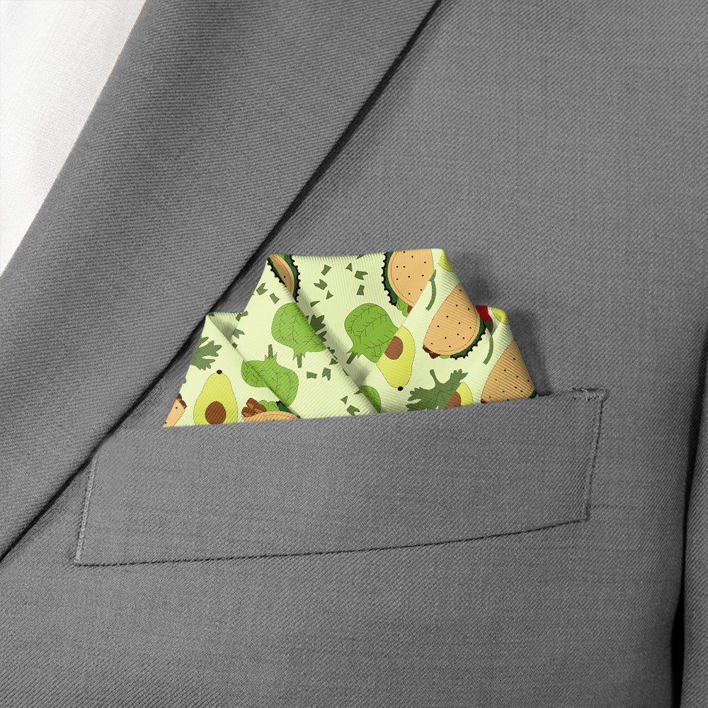 Tacos! Tacos! Tacos! Pocket Square - Scalloped Fold - Knotty Tie Co.