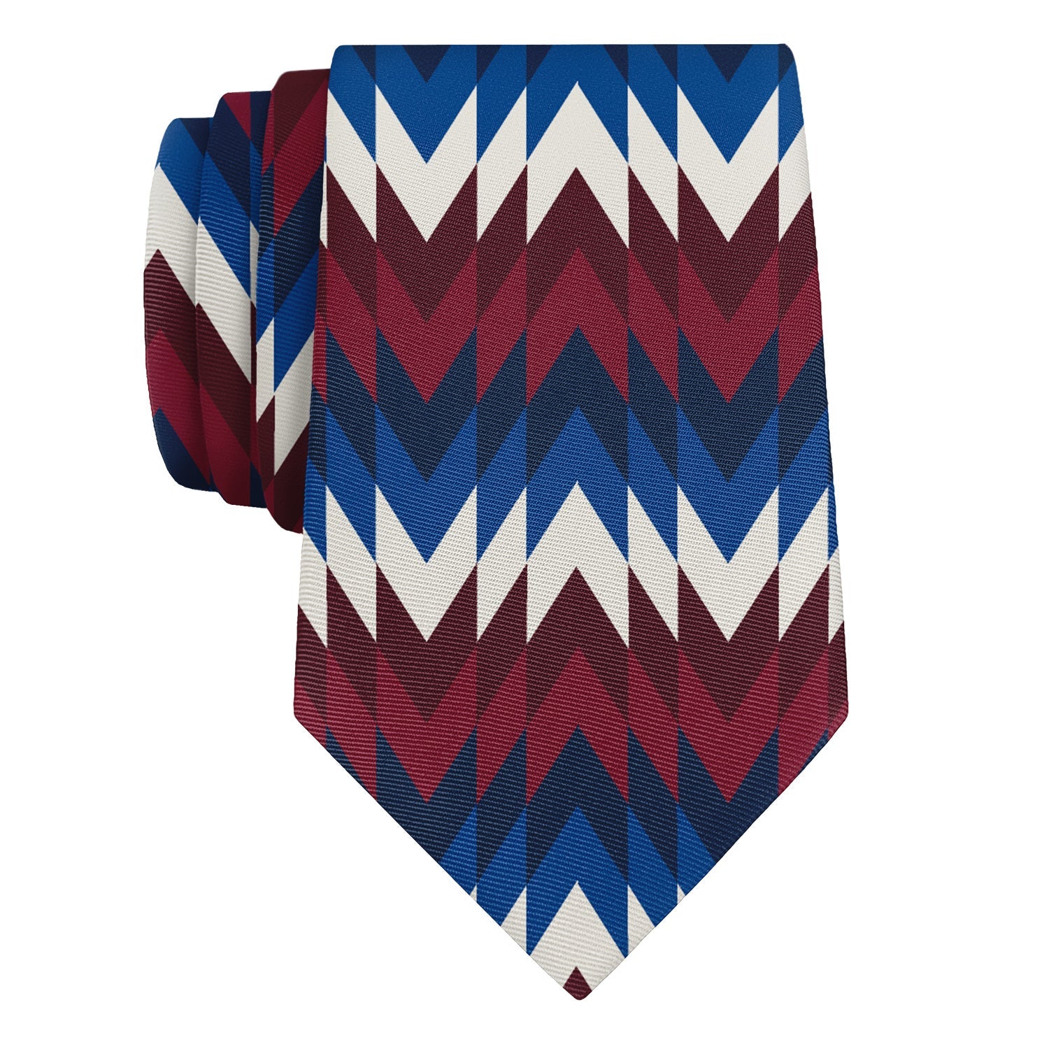 Takeoff Geometric Necktie - Rolled - Knotty Tie Co.