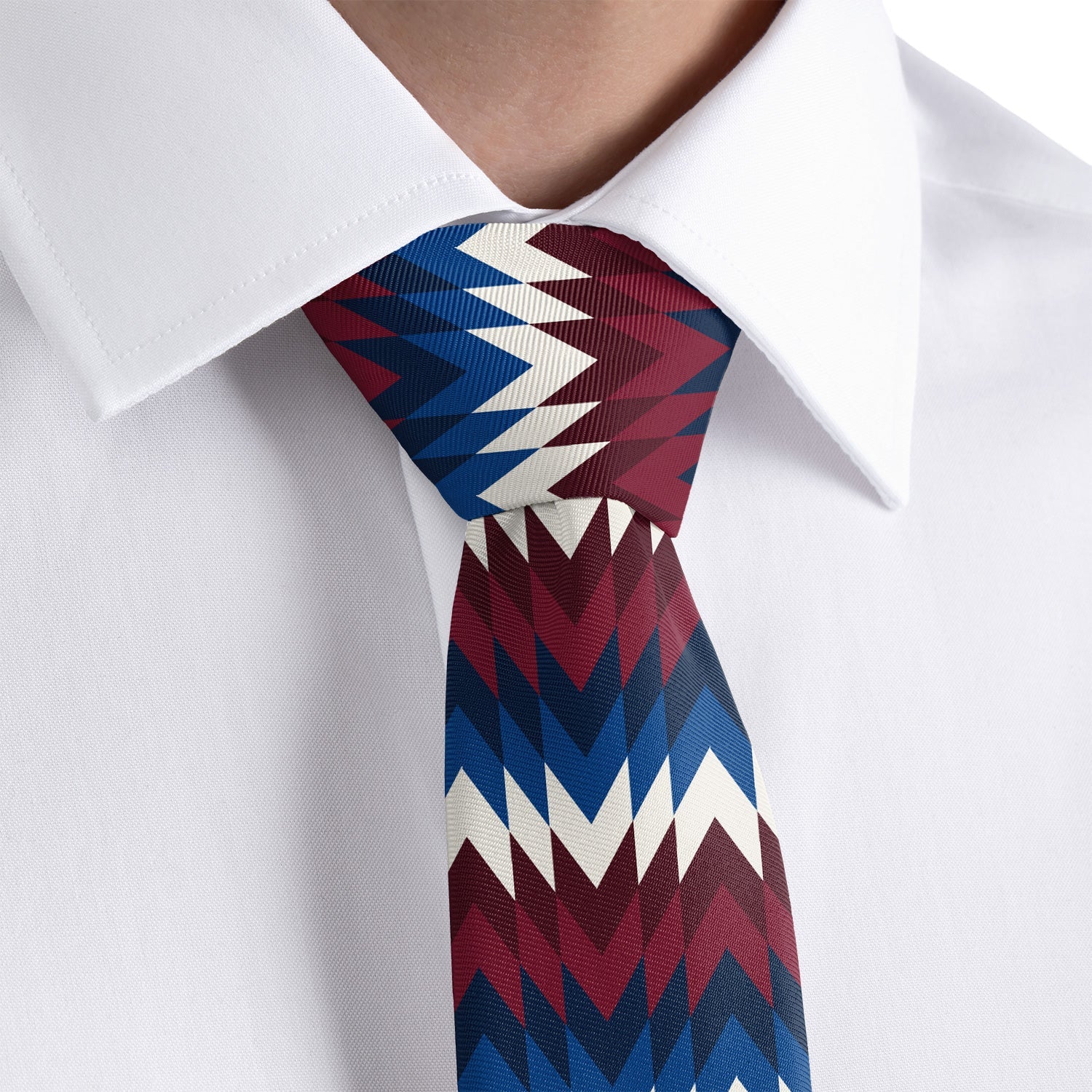 Takeoff Geometric Necktie - Rolled - Knotty Tie Co.