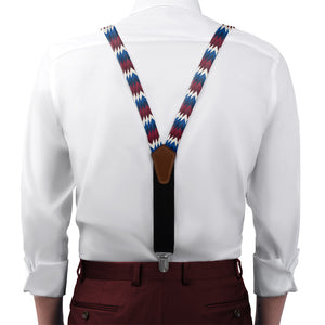 Takeoff Geometric Suspenders - On Model Front View - Knotty Tie Co.