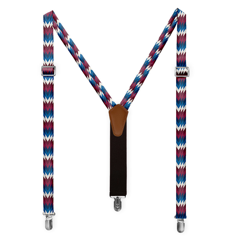 Takeoff Geometric Suspenders - Full Front View - Knotty Tie Co.