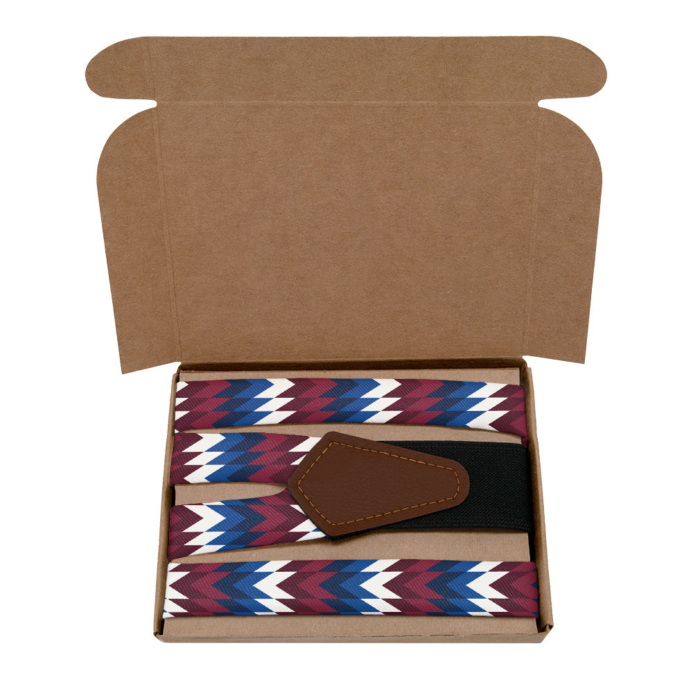 Takeoff Geometric Suspenders - Kraft Gift Box Packaging - Knotty Tie Co.