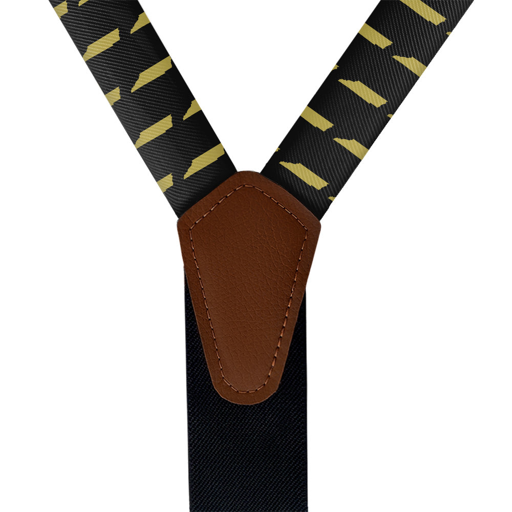 Tennessee State Outline Suspenders - Vegan Leather Y-Back - Knotty Tie Co.