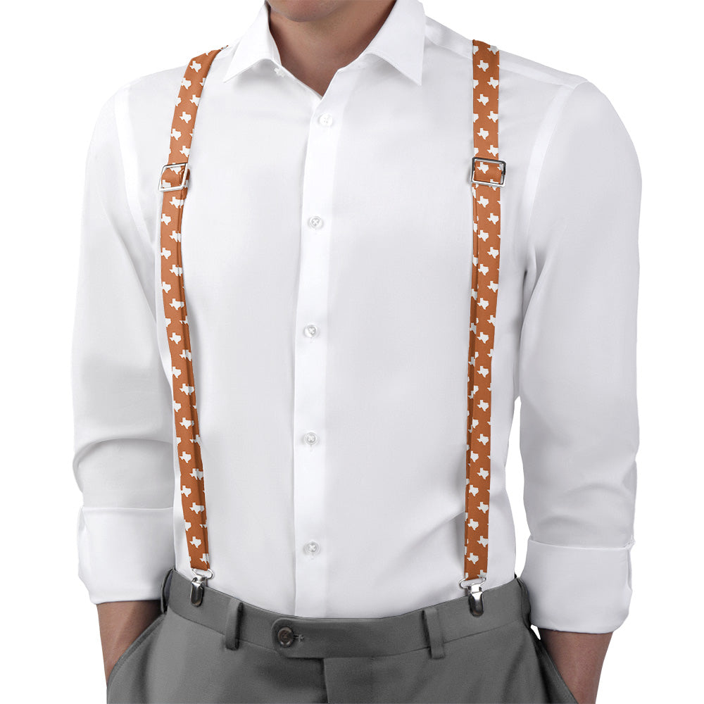 Texas State Outline Suspenders - Main View - Knotty Tie Co.