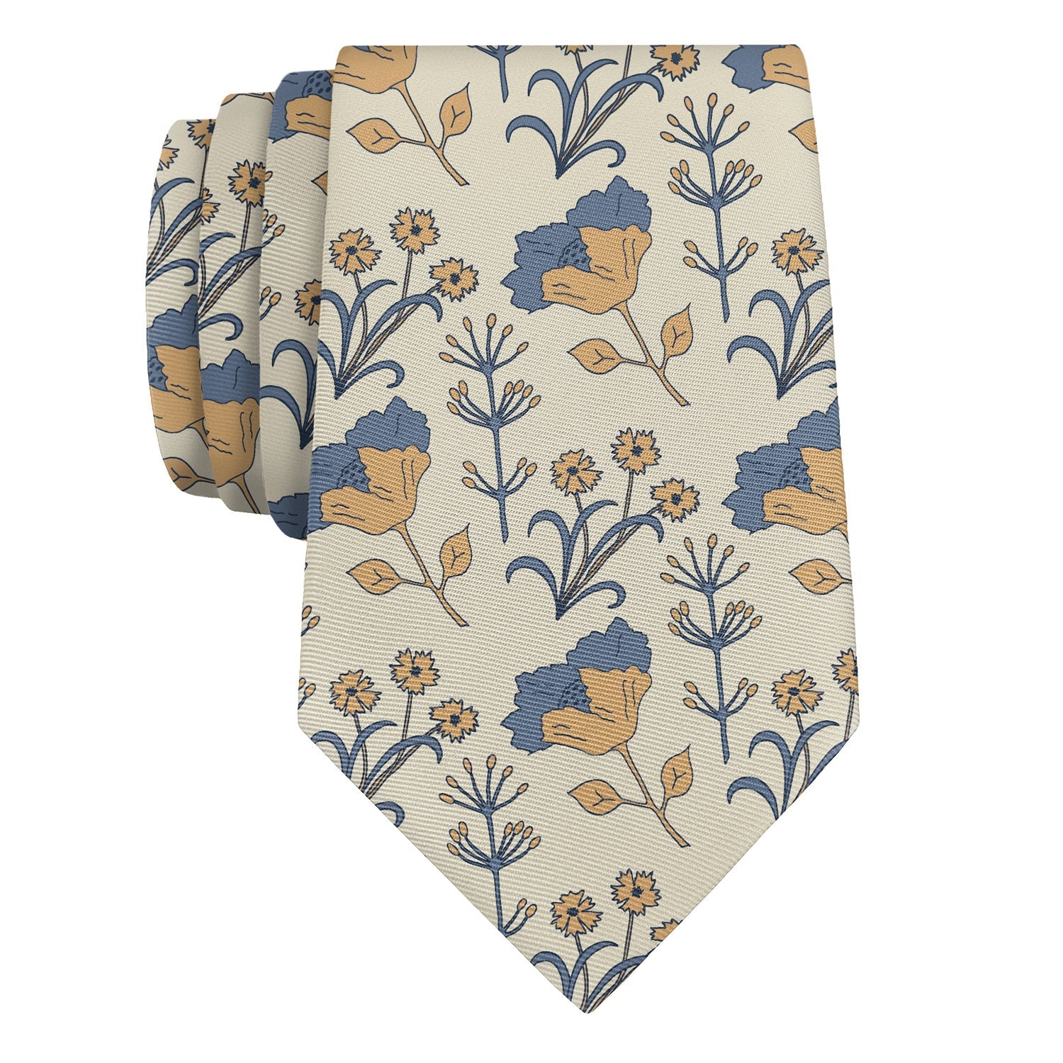 The Lyn Floral Necktie - Rolled - Knotty Tie Co.