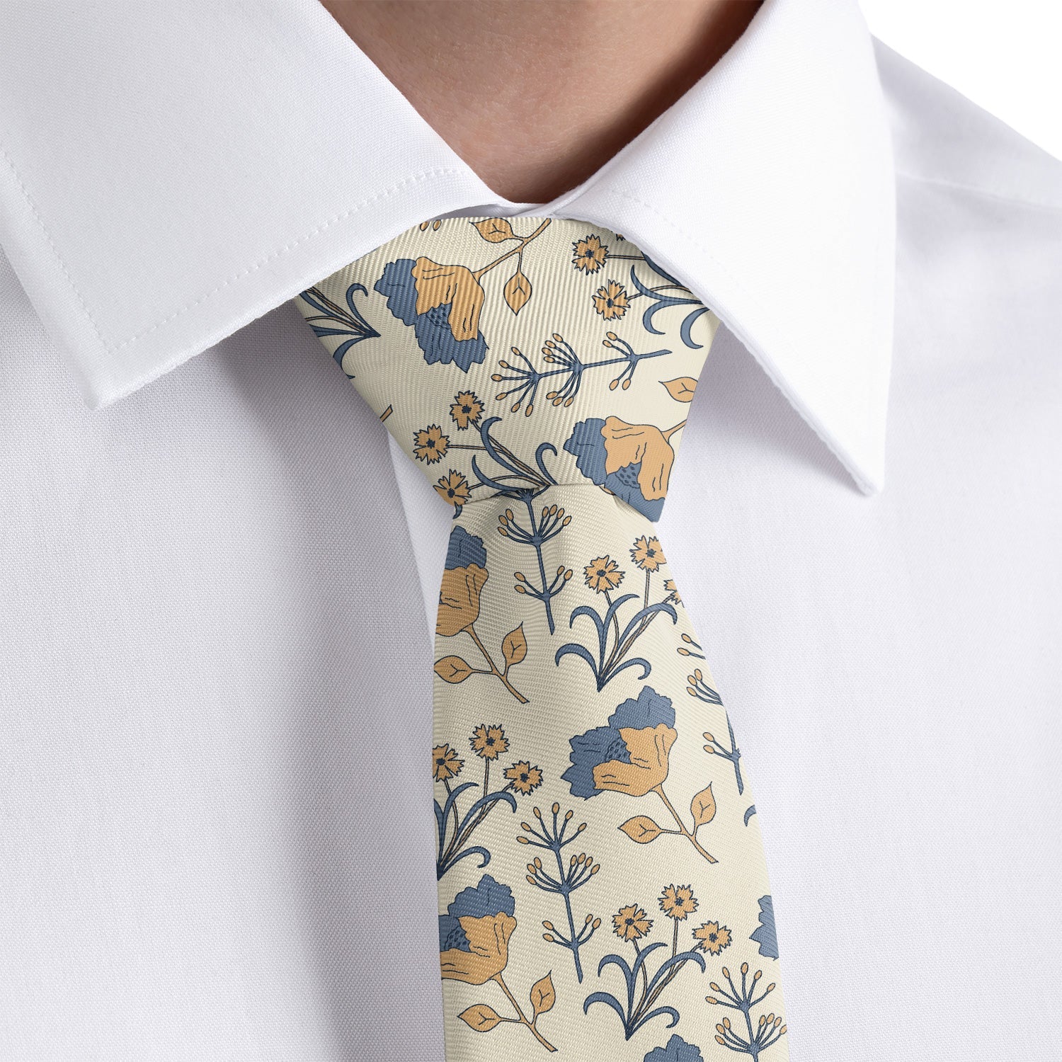 The Lyn Floral Necktie - Rolled - Knotty Tie Co.