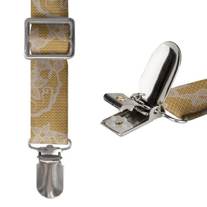 Threadwork Floral Suspenders - Hardware and Strap - Knotty Tie Co.