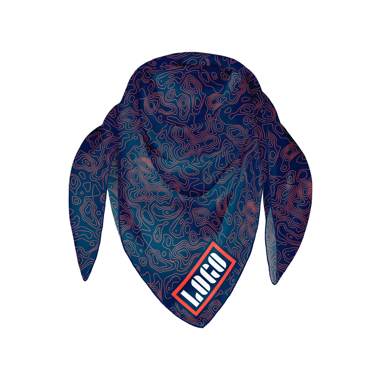 Topographic 1 Square Chiffon Logo Scarf - Knotty Tie Co.