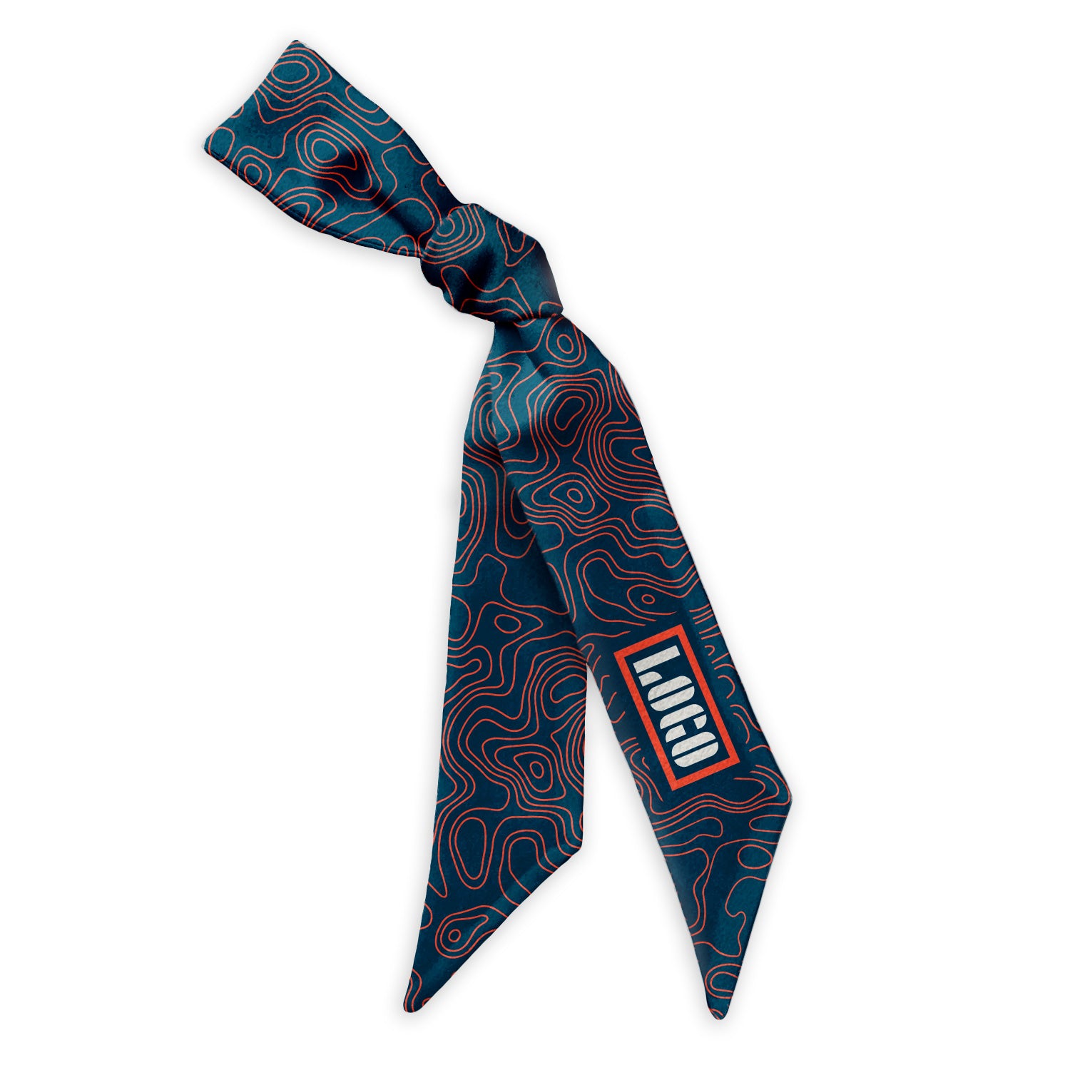 Topographic 4 Hair Flat Lay Logo Scarf - Knotty Tie Co.