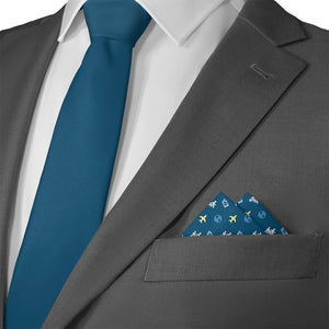 Traveling With Friends Pocket Square - Matching Necktie- Knotty Tie Co.