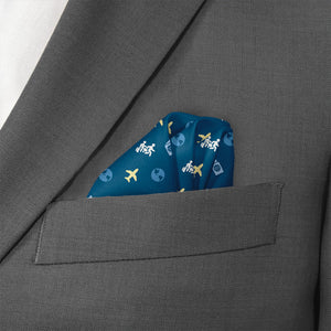 Traveling With Friends Pocket Square - Wave Fold - Knotty Tie Co.