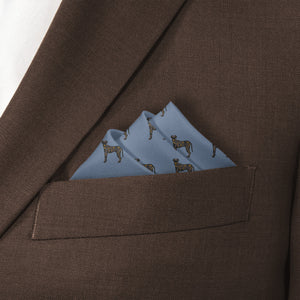 Treeing Tennessee Brindle Pocket Square - Stairs Fold - Knotty Tie Co.