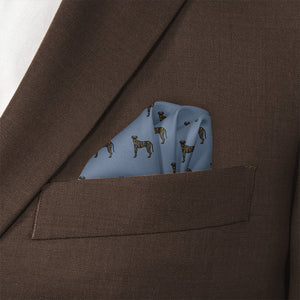 Treeing Tennessee Brindle Pocket Square - Wave Fold - Knotty Tie Co.