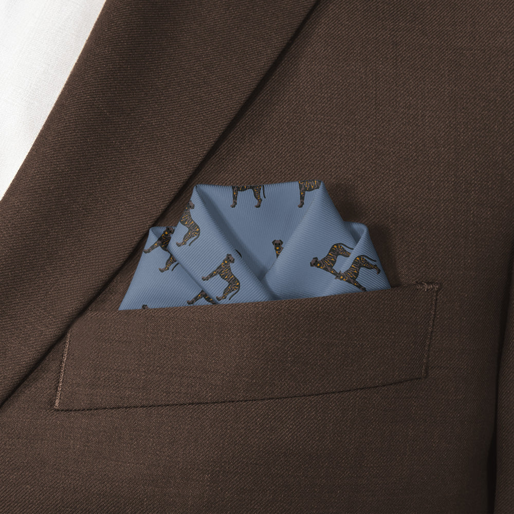 Treeing Tennessee Brindle Pocket Square - Scalloped Fold - Knotty Tie Co.