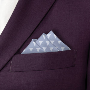 Tri Geo Pocket Square - Stairs Fold - Knotty Tie Co.