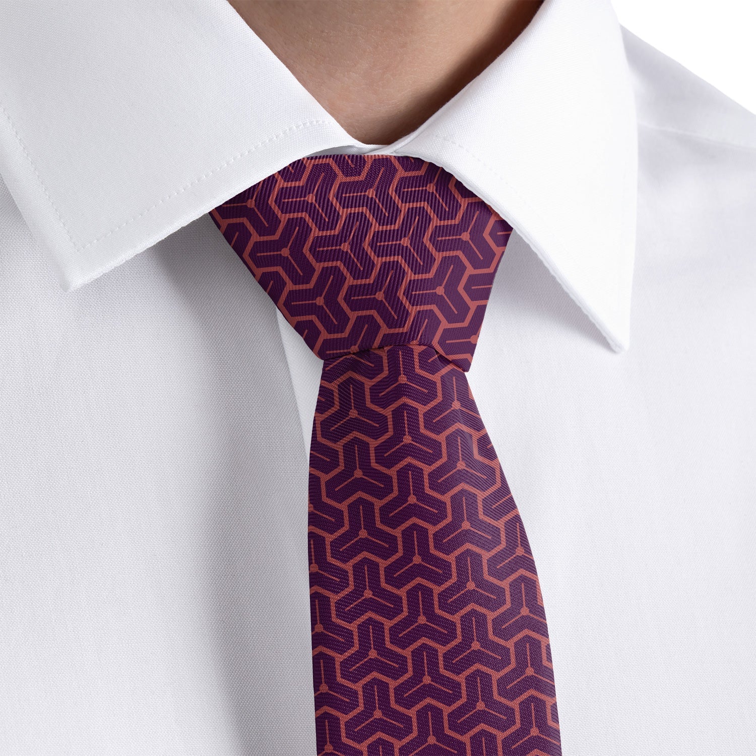 Triad Geo Necktie - Rolled - Knotty Tie Co.