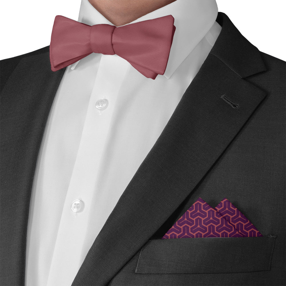 Triad Geo Pocket Square - Matching Bow Tie - Knotty Tie Co.