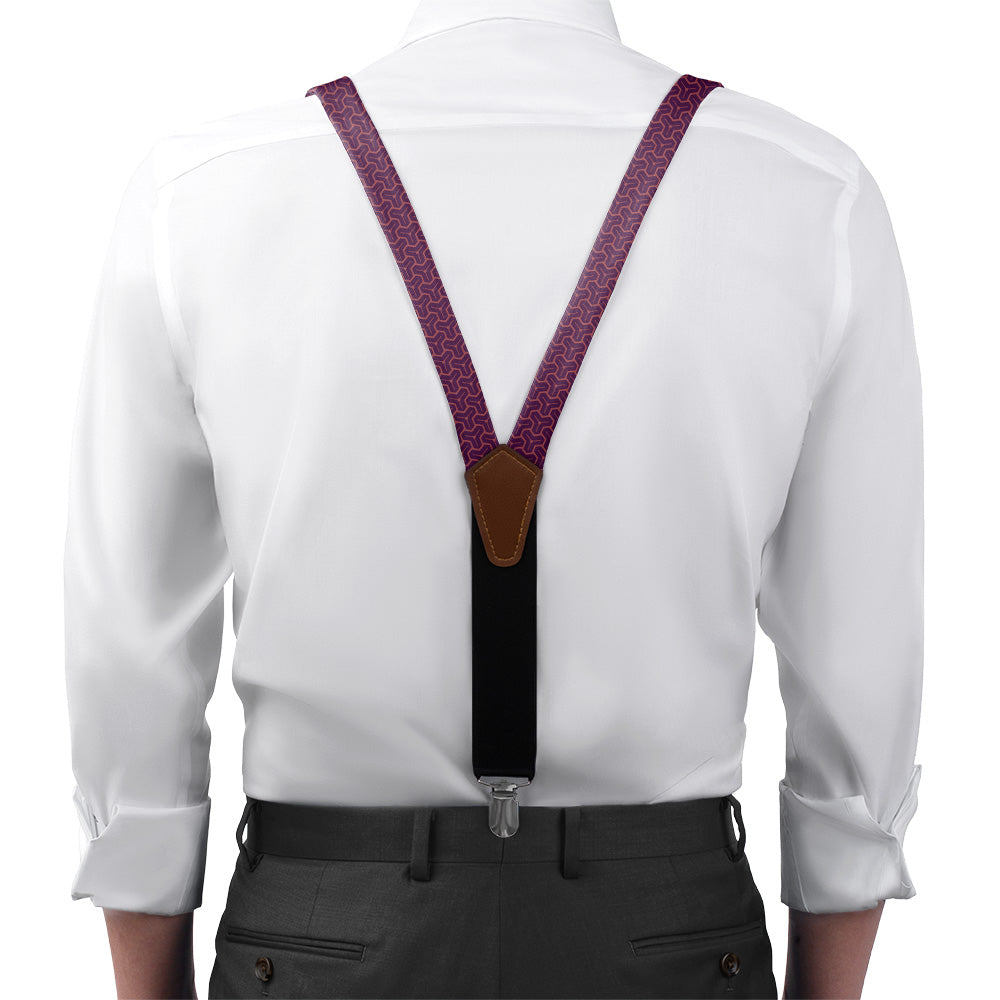 Triad Geo Suspenders - On Model Front View - Knotty Tie Co.