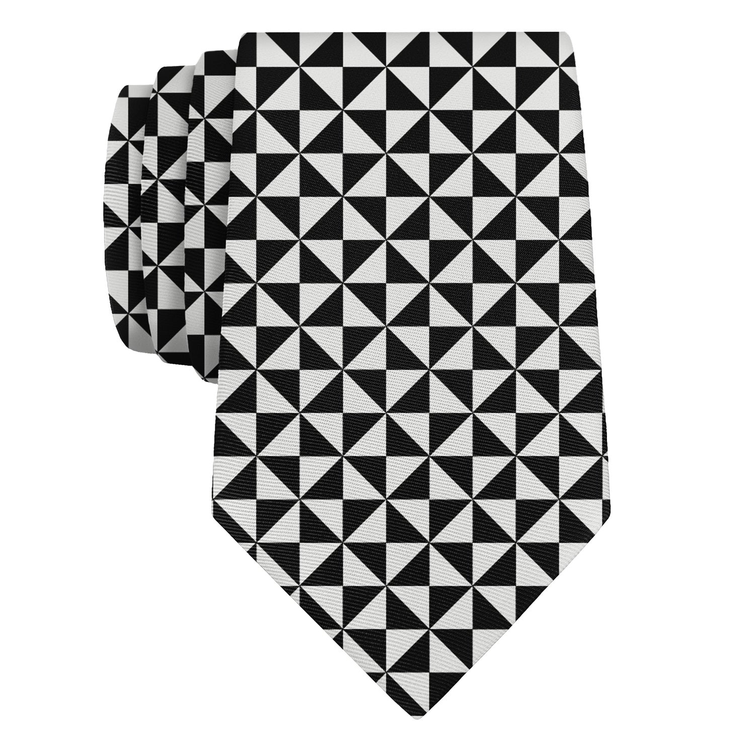 Trokut Checkered Necktie - Rolled - Knotty Tie Co.