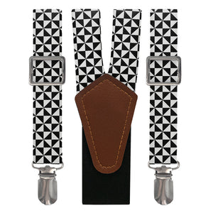 Trokut Checkered Suspenders - Main View - Knotty Tie Co.