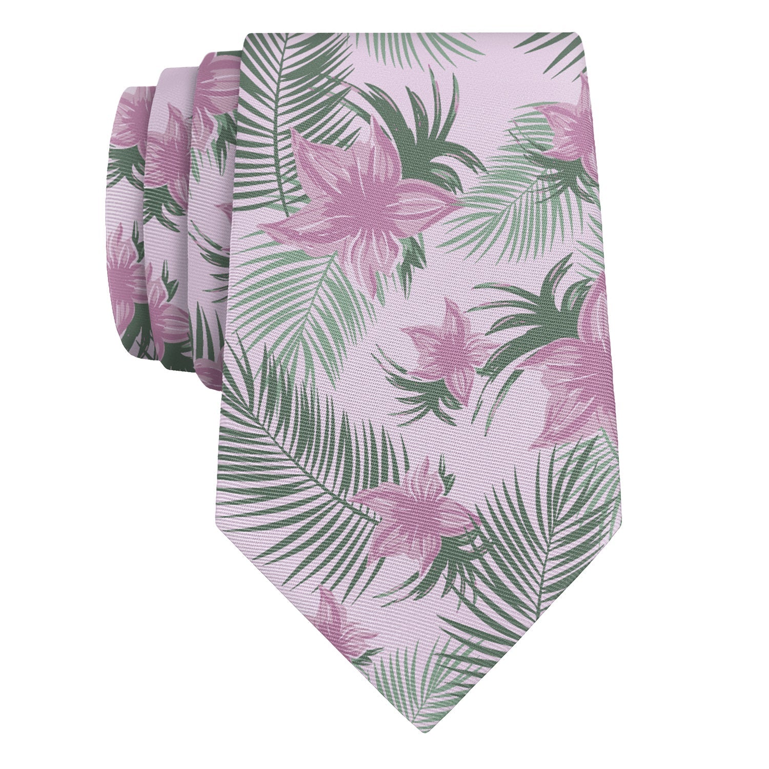 Tropical Blooms Necktie - Rolled - Knotty Tie Co.