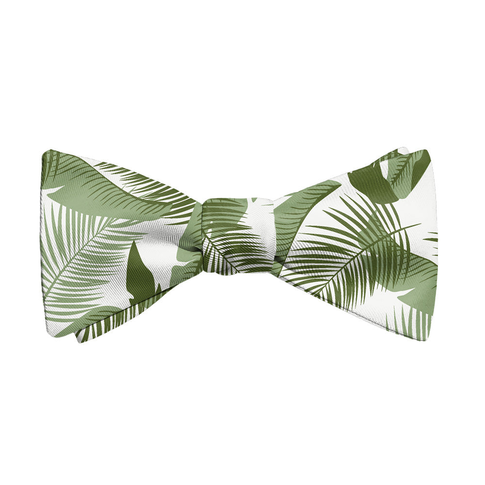 Tropical Leaves Bow Tie - Adult Extra-Long Self-Tie 18-21" - Knotty Tie Co.