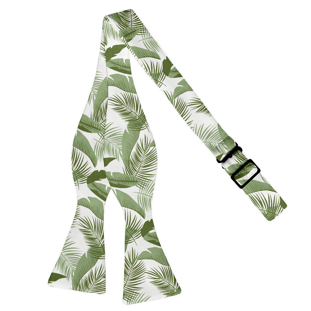 Tropical Leaves Bow Tie - Adult Extra-Long Self-Tie 18-21" - Knotty Tie Co.