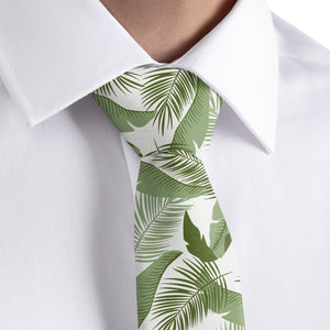 Tropical Leaves Necktie - Dress Shirt - Knotty Tie Co.