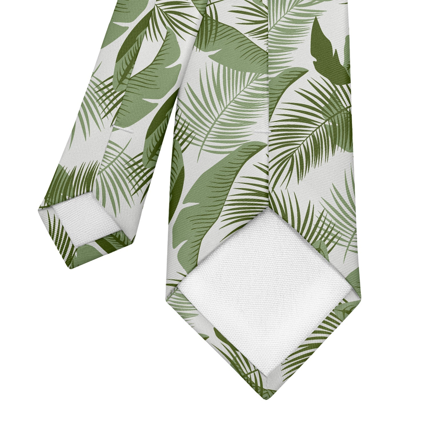 Tropical Leaves Necktie - Tipping - Knotty Tie Co.