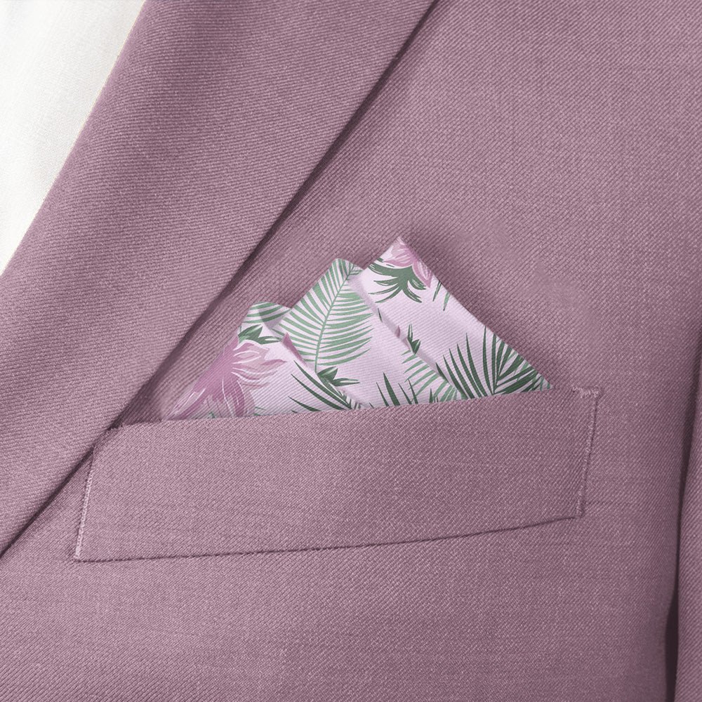 Tropical Blooms Pocket Square - Stairs Fold - Knotty Tie Co.