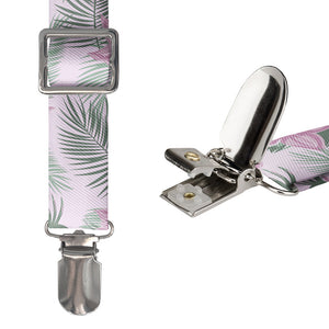 Tropical Blooms Suspenders - Hardware and Strap - Knotty Tie Co.