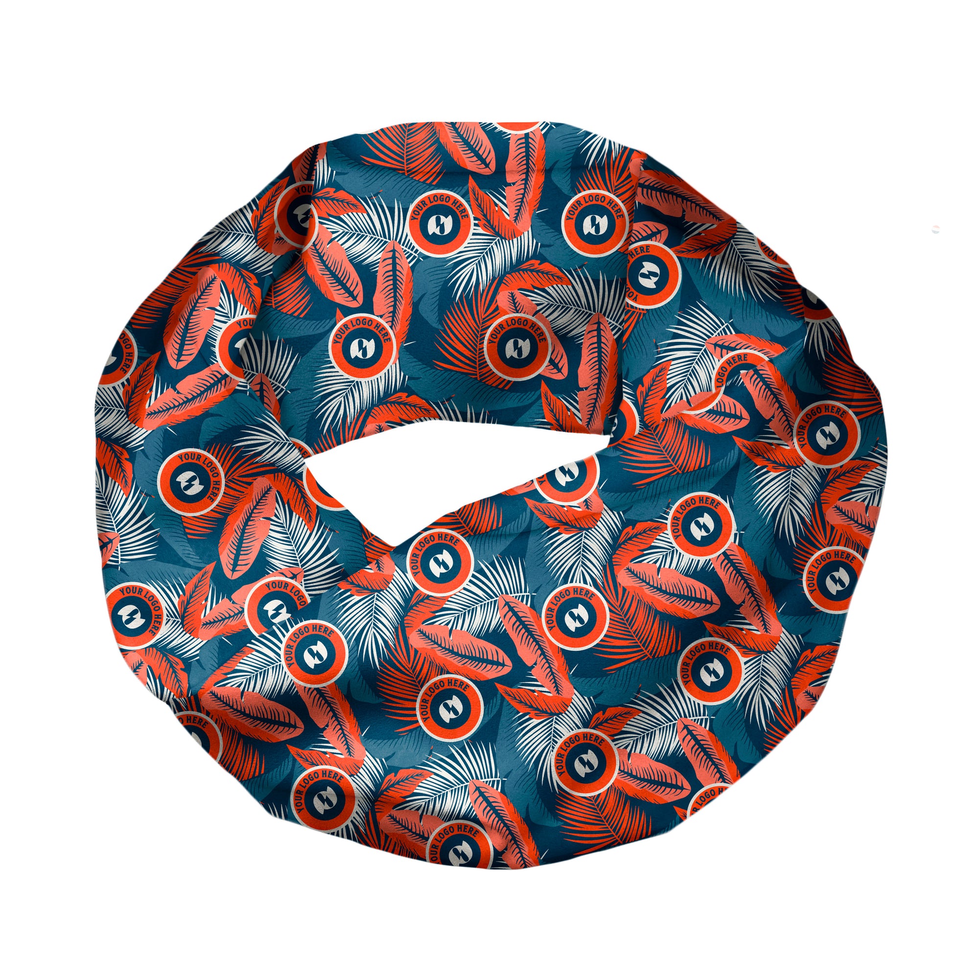 Tropical Leaves 2 Infinity Logo Scarf - Knotty Tie Co.