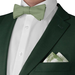 Tropical Leaves Pocket Square - Matching Bow Tie - Knotty Tie Co.