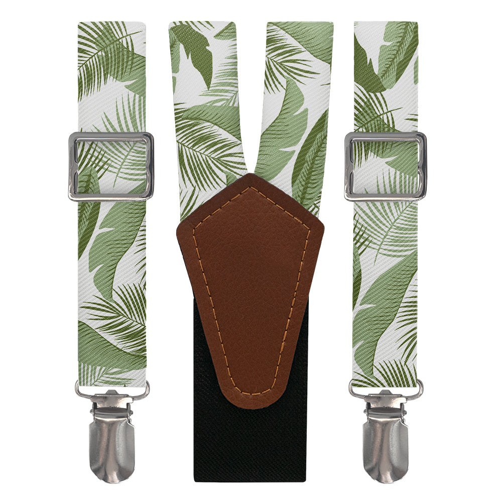 Tropical Leaves Suspenders - Main View - Knotty Tie Co.