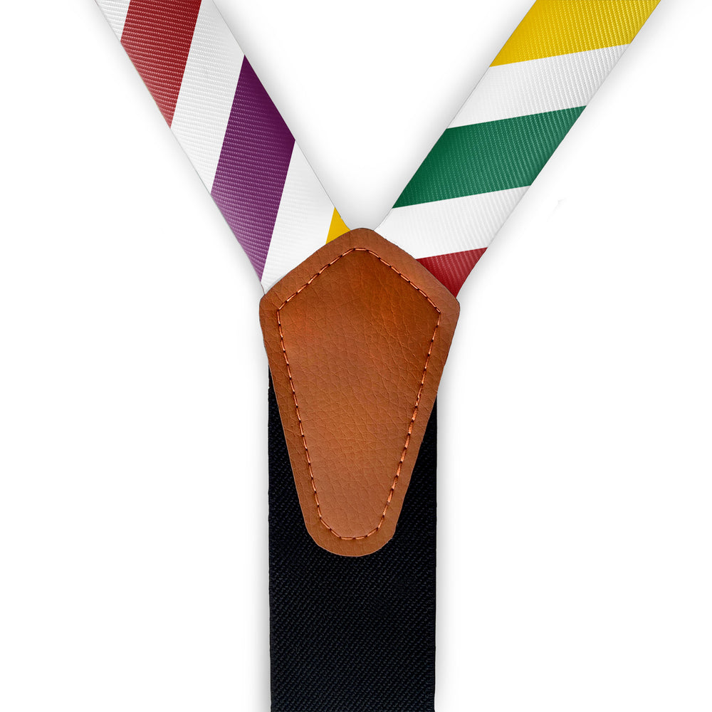 Tutti Frutti Suspenders - Vegan Leather Y-Back - Knotty Tie Co.