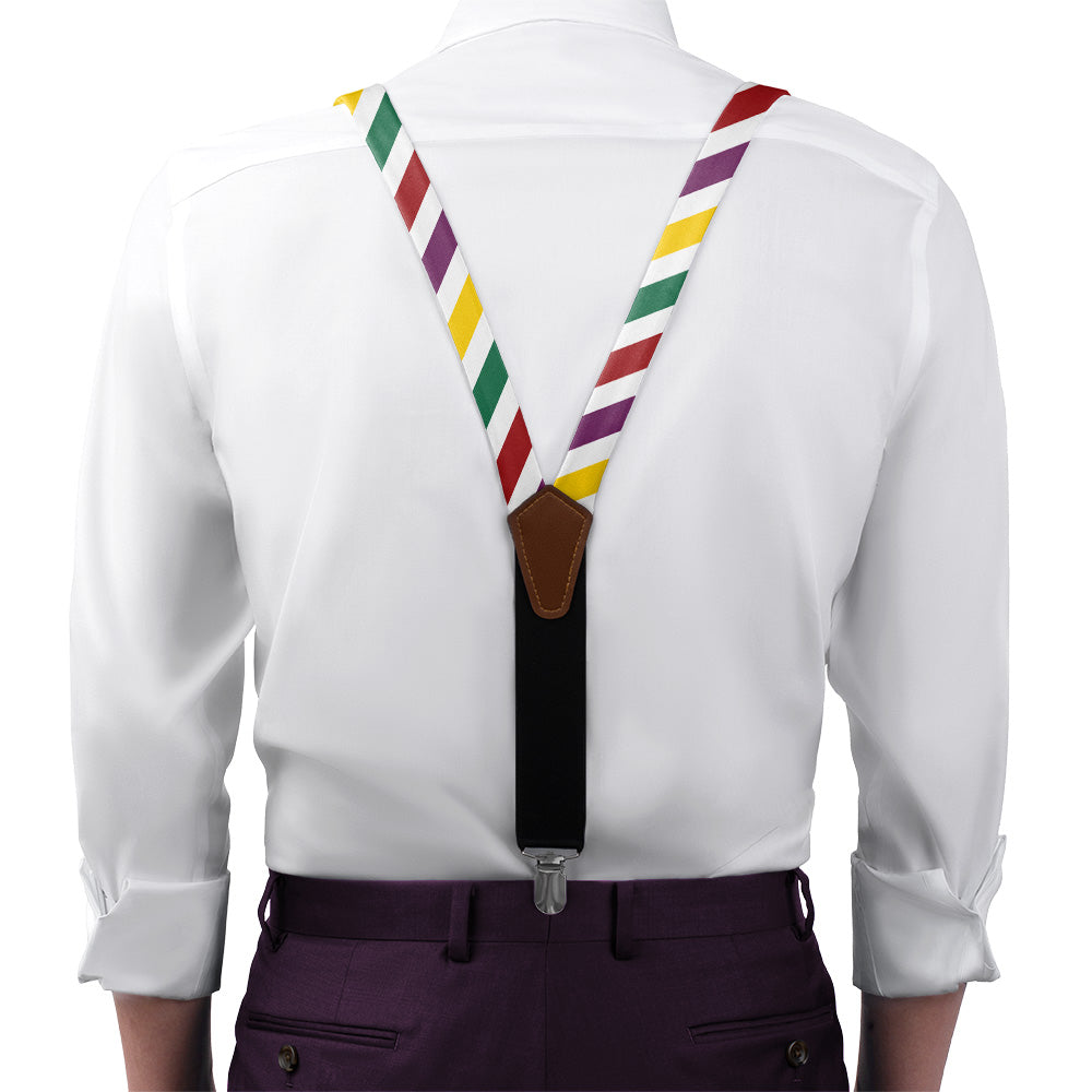 Tutti Frutti Suspenders - On Model Front View - Knotty Tie Co.