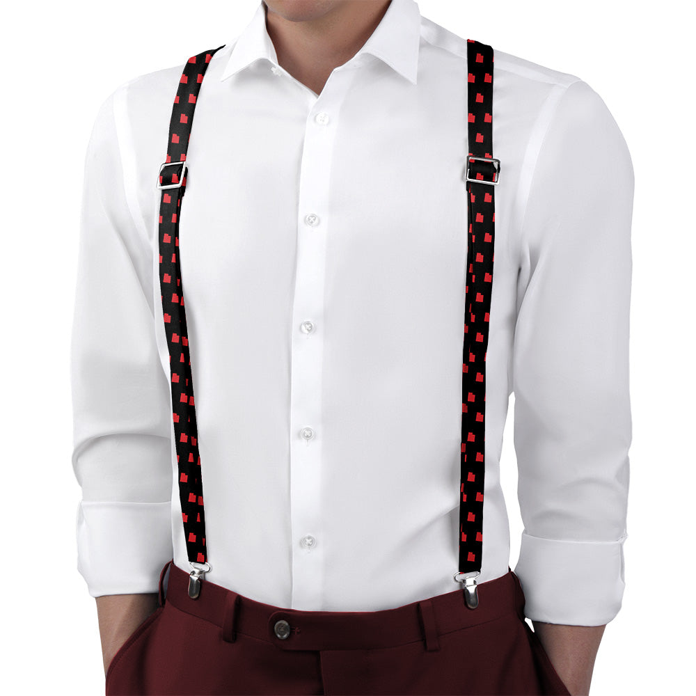 Utah State Outline Suspenders - Main View - Knotty Tie Co.