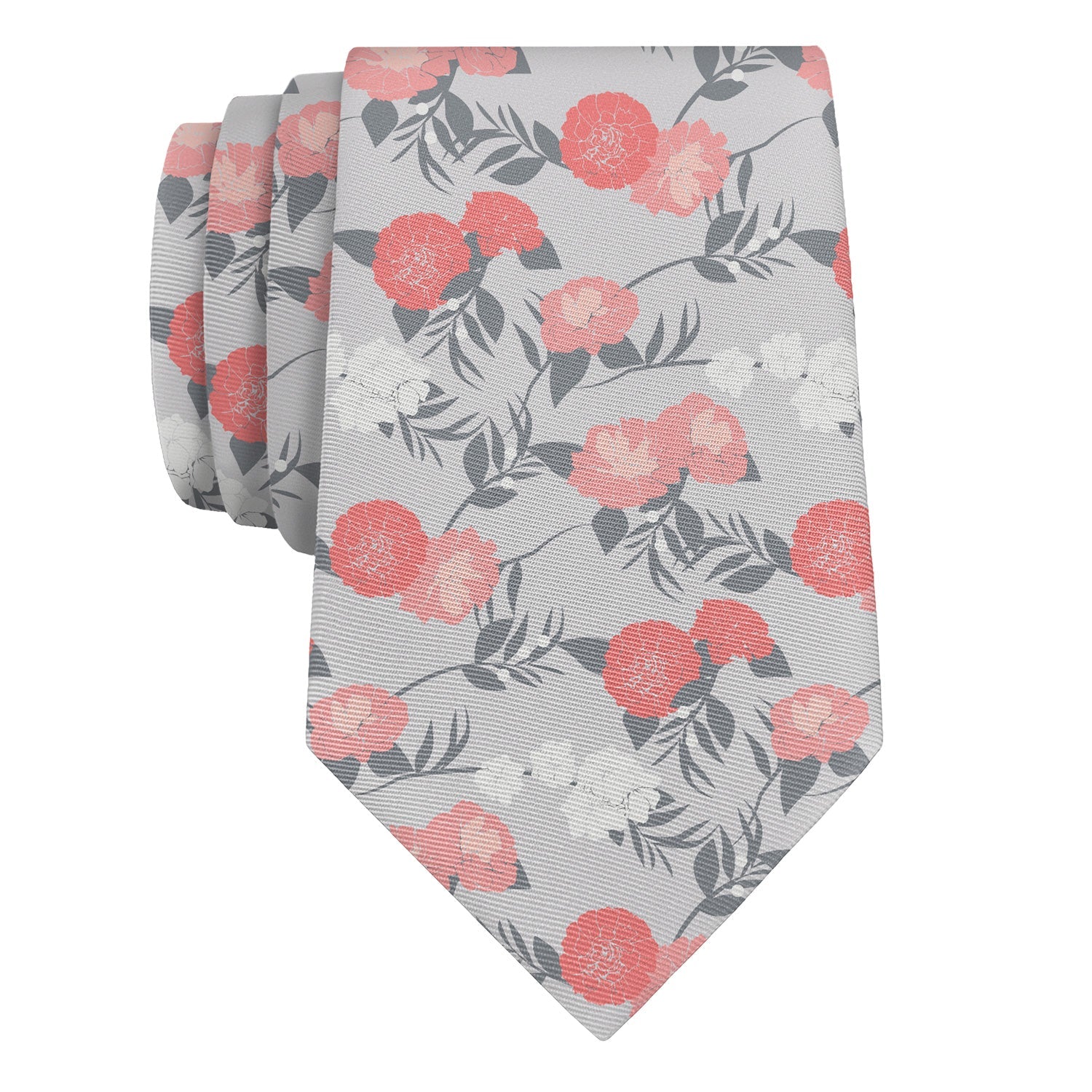 Valencia Floral Necktie - Rolled - Knotty Tie Co.