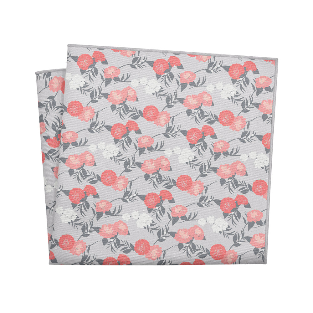 Valencia Floral Pocket Square - 12" Square - Knotty Tie Co.