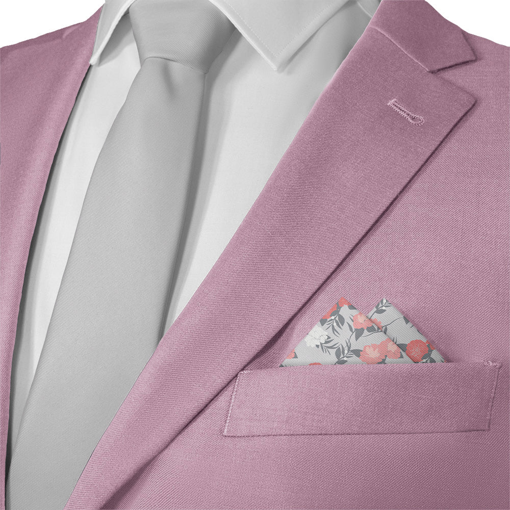 Valencia Floral Pocket Square - 12" Square - Knotty Tie Co.