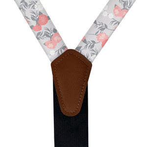 Valencia Floral Suspenders - Vegan Leather Y-Back - Knotty Tie Co.