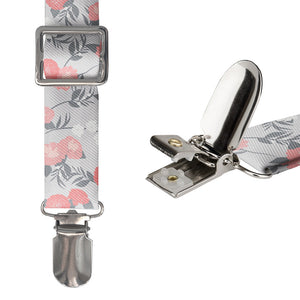 Valencia Floral Suspenders - Hardware and Strap - Knotty Tie Co.