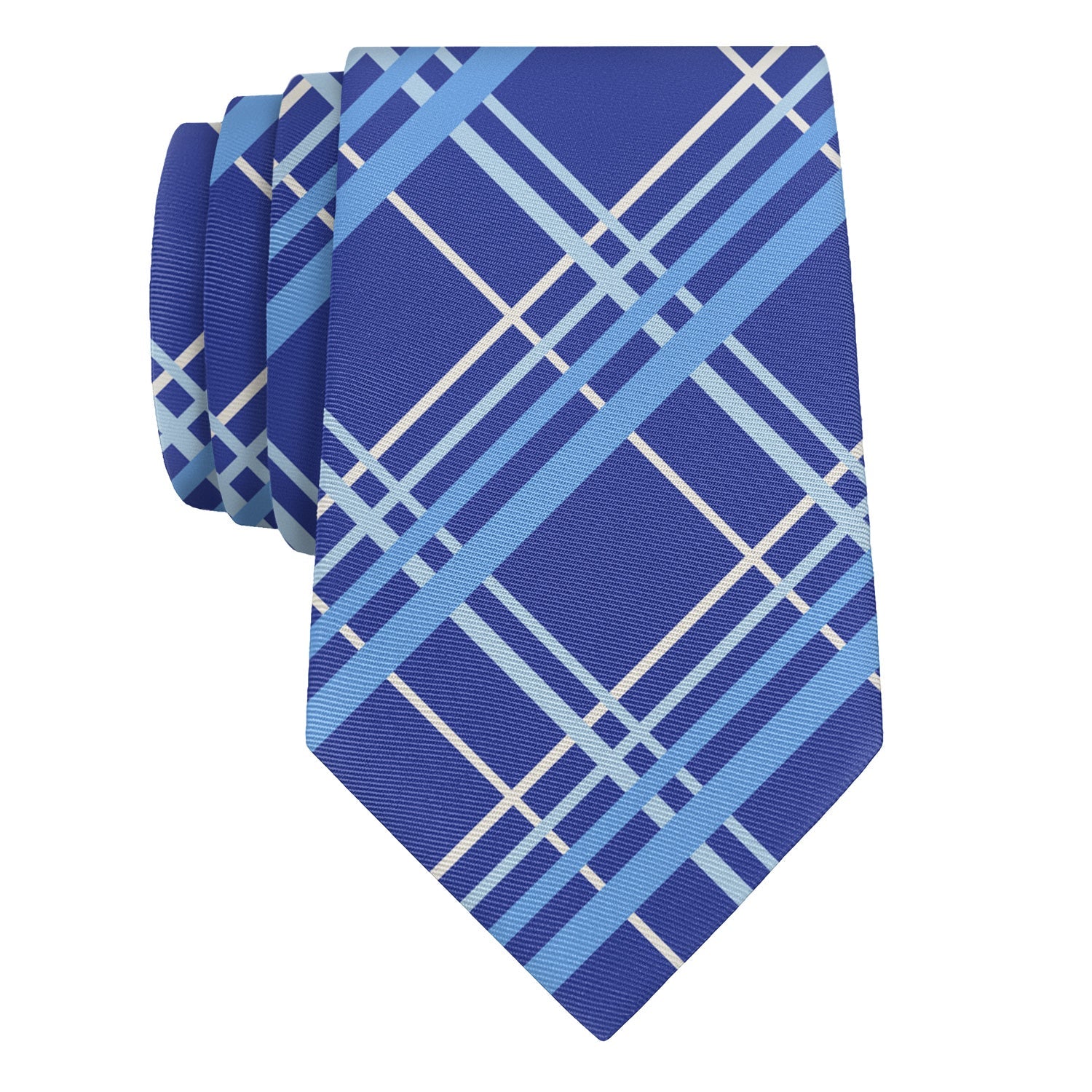 Vegas Plaid Necktie - Rolled - Knotty Tie Co.