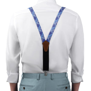 Vegas Plaid Suspenders - On Model Front View - Knotty Tie Co.