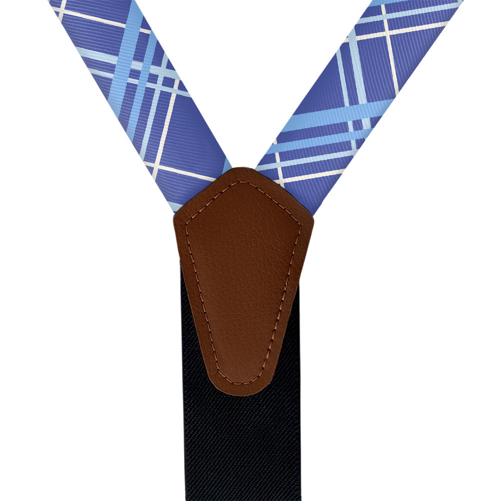 Vegas Plaid Suspenders - Vegan Leather Y-Back - Knotty Tie Co.